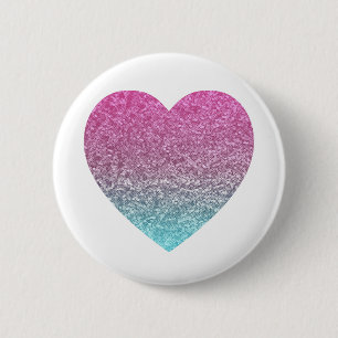 Badge Rond 5 Cm Cœur d'amour rose personnalisé