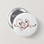 Badge Rond 5 Cm Coeur d'ange (Devant & derrière)