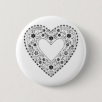 Coeur de dentelle noire