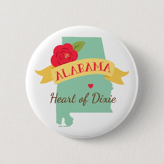 Badge Rond 5 Cm Coeur de Dixie (Devant)
