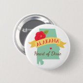 Badge Rond 5 Cm Coeur de Dixie (Devant & derrière)