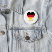 Badge Rond 5 Cm Coeur de drapeau de l'Allemagne (En situation)