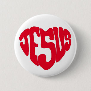 Badge Rond 5 Cm Coeur de Jésus