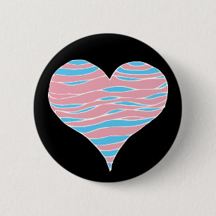 Badge Rond 5 Cm Coeur de la Trans Pride