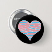 Badge Rond 5 Cm Coeur de la Trans Pride (Devant & derrière)