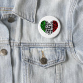 Badge Rond 5 Cm Coeur de l'Italie (En situation)