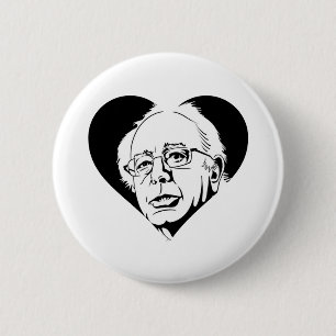 Badge Rond 5 Cm coeur de sable noir de bernie