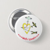 Badge Rond 5 Cm Cœur de Spitfire (Devant & derrière)