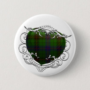 Badge Rond 5 Cm Coeur de tartan de Davidson