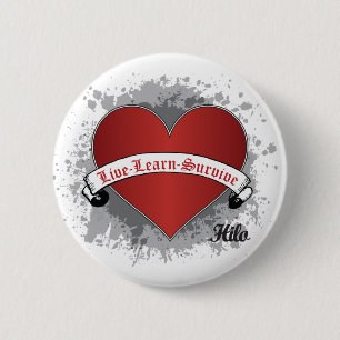 Badge Rond 5 Cm Coeur de tisonnier