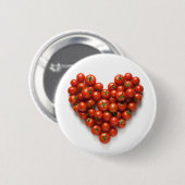 Badge Rond 5 Cm Coeur de tomate (Devant & derrière)