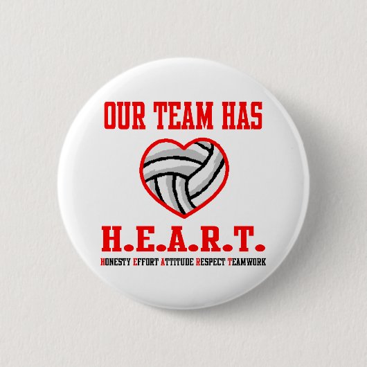 Badge Rond 5 Cm Coeur de VolleyChick (Devant)