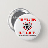 Badge Rond 5 Cm Coeur de VolleyChick (Devant & derrière)