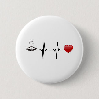 Badge Rond 5 Cm coeur de yoga