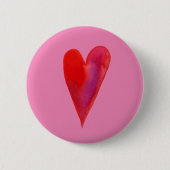 Badge Rond 5 Cm Coeur d'eau simple (Devant)
