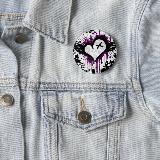 Badge Rond 5 Cm coeur d'emo (En situation)