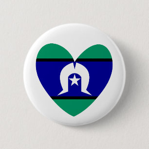 Badge Rond 5 Cm Coeur des îles du détroit de Torres