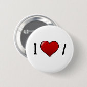 Badge Rond 5 Cm coeur, d'I/ (Devant & derrière)