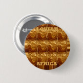 Badge Rond 5 Cm Coeur d'or de l'Afrique (Devant & derrière)