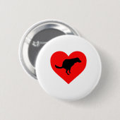 Badge Rond 5 Cm Coeur du chien (Devant & derrière)