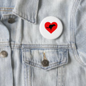Badge Rond 5 Cm Coeur du chien (En situation)