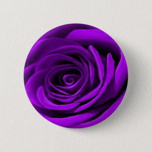 Badge Rond 5 Cm Coeur D'Un Rose Violet