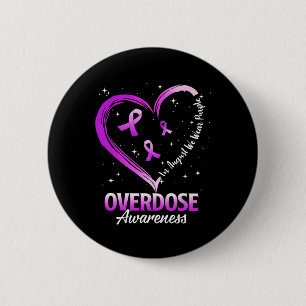 Badge Rond 5 Cm Coeur En Août Nous Portons Une Sensibilisation À L