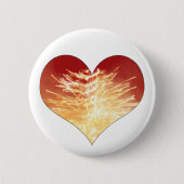 Badge Rond 5 Cm coeur en feu (Devant)