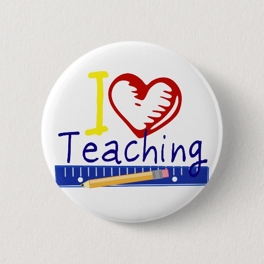 Badge Rond 5 Cm (Coeur) enseignement I (Devant)