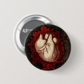 Badge Rond 5 Cm Coeur et éclaboussure (Devant & derrière)
