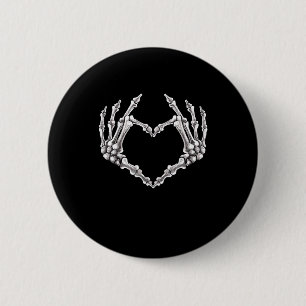 Badge Rond 5 Cm Coeur Et Mains De Squelette Coeur Et Mains Gothiqu