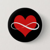 Badge Rond 5 Cm Coeur infini (Devant)