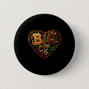 Badge Rond 5 Cm Cœur Mois de l'histoire des Noirs Amoureux de la m