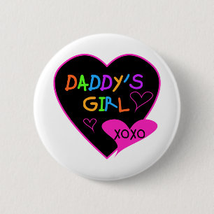Badge Rond 5 Cm Coeur papa's Girl T Shirts and Gifts