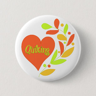 Badge Rond 5 Cm Coeur piquant
