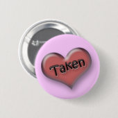 Badge Rond 5 Cm Coeur pris (Devant & derrière)