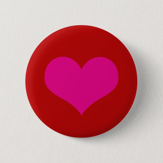 Badge Rond 5 Cm Coeur rose (Devant)