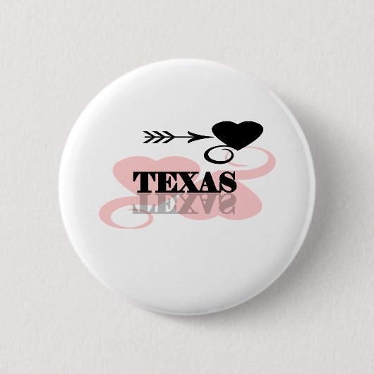 Badge Rond 5 Cm Coeur rose le Texas (Devant)