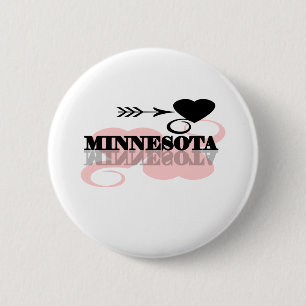 Badge Rond 5 Cm Coeur rose Minnesota