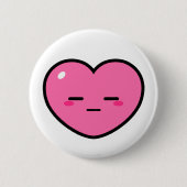 Badge Rond 5 Cm Coeur rose sans expression (Devant)