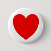 Badge Rond 5 Cm Coeur rouge (Devant)