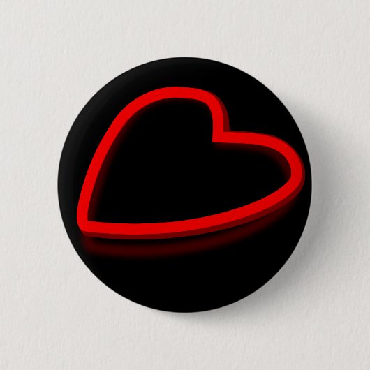 Badge Rond 5 Cm Coeur rouge (Devant)