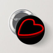 Badge Rond 5 Cm Coeur rouge (Devant & derrière)