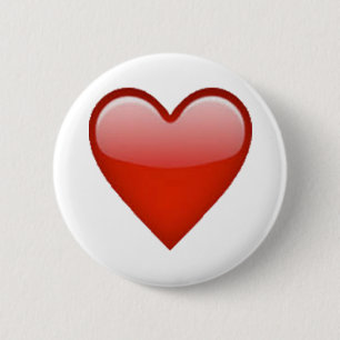 Badge Rond 5 Cm Coeur rouge - Emoji