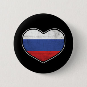 Badge Rond 5 Cm Coeur russe