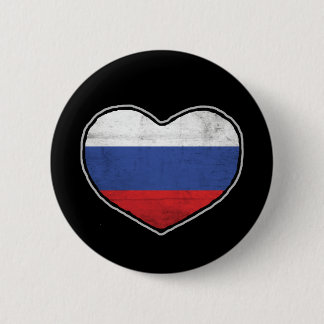 Badge Rond 5 Cm Coeur russe