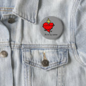 Badge Rond 5 Cm Coeur sacré (En situation)