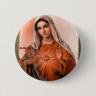 BADGE ROND 5 CM COEUR SACRÉ DES PRODUITS PERSONNALISABLES DE MARY