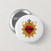 Badge Rond 5 Cm Coeur sacré I (Devant & derrière)