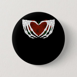 Badge Rond 5 Cm Coeur squelettique